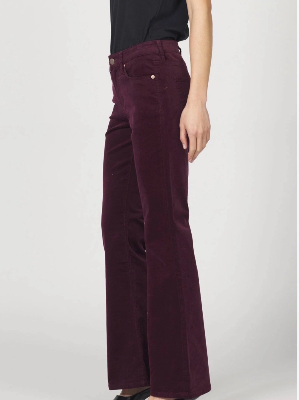 Dear John Wide-Leg Jeans in Deep Plum